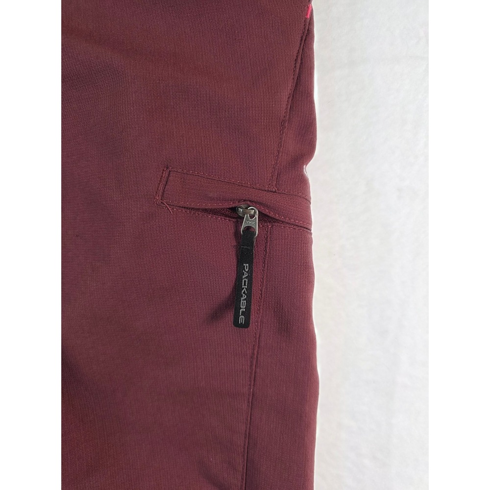Columbia Titanium Capri Pants Omni-Shade Packable Hiking Size 4 Burgundy Outdoor - Picture 2 of 10